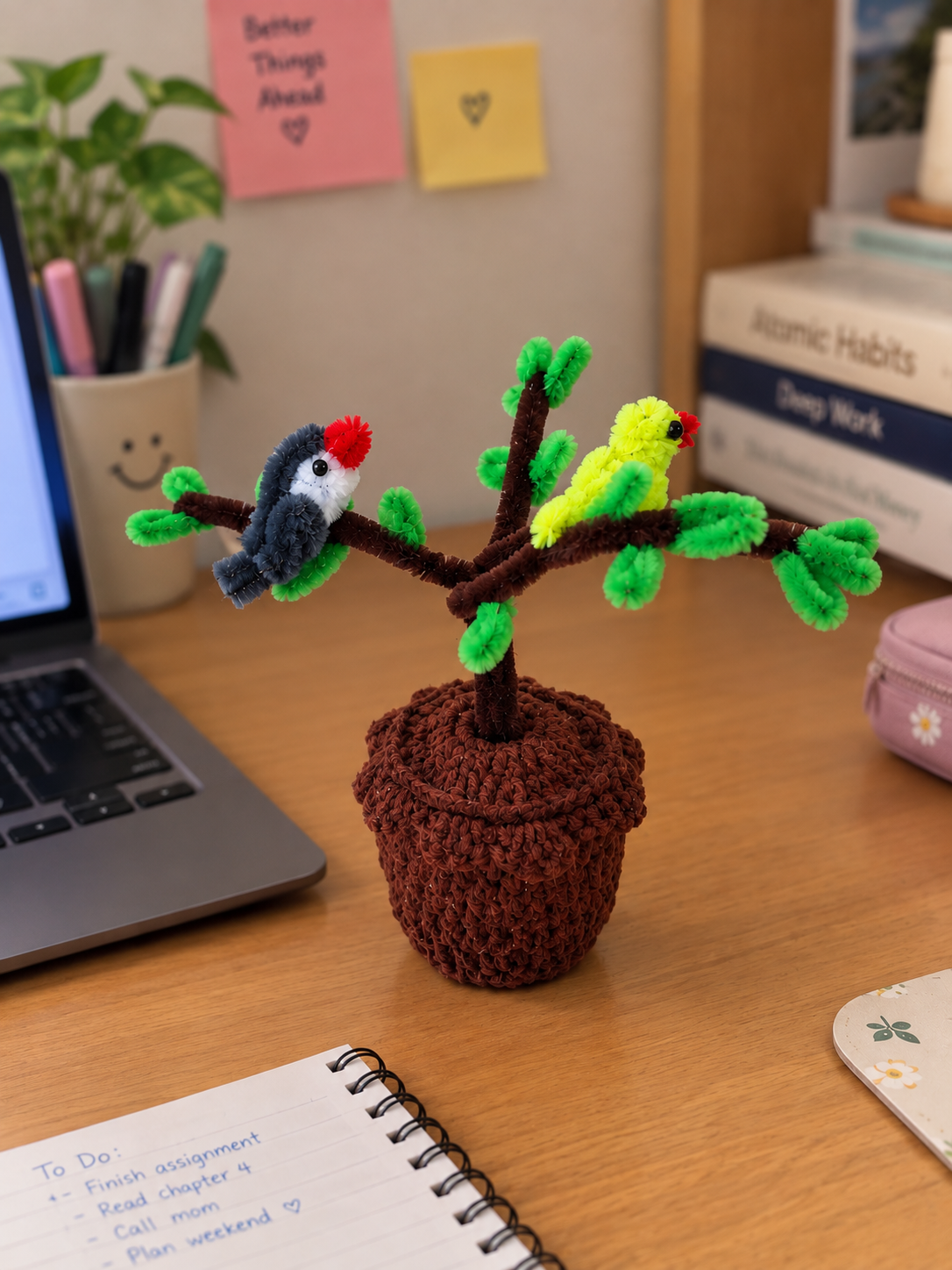 The Birds sitting tree Pot 